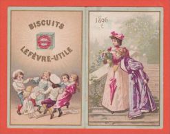 PUB LU - LEFEVRE UTILE - Calendrier , Chromo - ENFANTS 1896 , 4 Volets Complet - Small : 1901-20