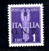 W527 - R.S.I. 1944 , Posta Aerea 1 Lira N. 121  *** MNH . GNR - Poste Aérienne