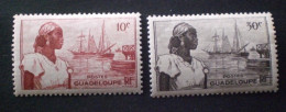 STAMPS GUADELUPE  1947 Local Motives MNH - Ungebraucht