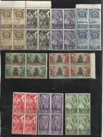 CORPO POLACCO POLISH BODY 1946 SOCCORSO DI GUERRA SERIE COMPLETA COMPLETE SET QUARTINA BLOCK MNH - 1946-47 Période Corpo Polacco