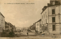 Dép 25 - Anes - Ane Attelé - Epiceries - Merceries - L´Isle Sur Le Doubs - Rue De Magny - Epicerie Mercerie à Droite - Isle Sur Le Doubs