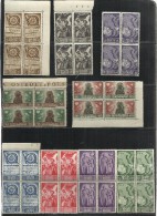 CORPO POLACCO POLISH BODY 1946 SOCCORSO DI GUERRA SERIE COMPLETA COMPLETE SET QUARTINA BLOCK MNH - 1946-47 Corpo Polacco Periode