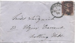 1878 Gran Bretagna - 1 Penny Rosso Isolato - Lettera Da Londra - Lettres & Documents