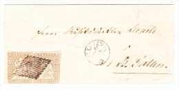 Heimat SG Oberuzwyl 17.6.1856 Waagrechtes Paar 5Rp. Strubel  Brief Nach St Gallen Attest Zumstein - Briefe U. Dokumente