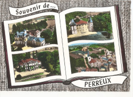 Loire - 42 - Souvenir De Perreux L'église Et Le Pensionnat De Garçons - Altri & Non Classificati