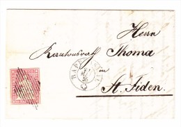 Heimat SG Rapperswyl 29.5.1855 Mit 15Rp. Strubel Auf Brief Nach St. Fiden - Covers & Documents