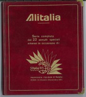 ITALIA - ANNO 1985 - ALITALIA - SERIE COMPLETA DEI 22 ANNULLI SPECIALI EMESSI IN OCCASIONE DI : ITALIA ' 85 - - Sammlungen