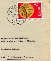 Switzerland- Cover Posted From Otelfingen [8.11.1976] To The Postal Administration Of The United Nations In Geneva - Cartas & Documentos