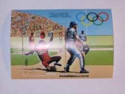CUBA     1984   LOT# 44  S/S  BASEBALL OLYMPICS - Neufs