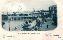 EARLY POSTCARD 1901 VICTORIAN STAMP - VICTORIA QUAY AND HARBOUR - HULL - YORKS - Hull