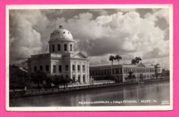 Carte Photo - Recife - Palacio Da Assembleia E Colegio Estadual - Cachet Freguesia Dos S.S. Cosmo E. Damiao - EDSON - Recife