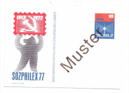 DDR - 1977, GA P 82, Sozphilex - Muster - Postales - Nuevos