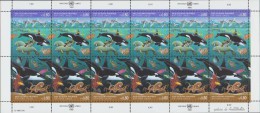 O) 1992 UNITED NATIONS - GENEVA, CLEAN OCEANS , ORCINUS ORCA, TRICHECHUS MANATUS, MINI SHEET MNH - Neufs