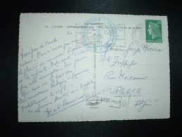 CP Pour ALGERIE TP MARIANNE DE CHEFFER 0,30 OBL.MEC.18-8-1969 BAGNERES DE LUCHON (31 HAUTE-GARONNE) - 1967-1970 Marianne Of Cheffer