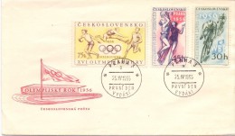 CZECHOSLOVAKIA OLYMPIJSKY ROK 1956 REGISTRED MAIL  (F160080) - Inverno1956: Cortina D'Ampezzo
