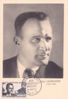 France N°1121 - Léo Lagrange - Carte Maximum - 1950-1959