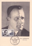 France N°1121 - Léo Lagrange - Carte Maximum - 1950-1959