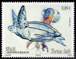 St Pierre Et Miquelon 2014 - Tortue Luth  - 1 Val Neufs // Mnh - Neufs