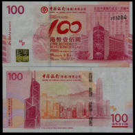 China Hongkong 2012 In Celebration Centenary BOC Banknotes UNC 100 HK Dollars - Hong Kong