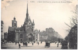 PARIS - L'Eglise Saint Laurent, Perspective Du Boulevard Magenta - Arrondissement: 10