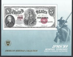O) 1989 UNITED STATES - USA, MODERN PROOF BANKNOTE, ENGRAVING AND PRINTING, ANDREW JACKSON - 5 DOLLAR, MEMPHIS IPMS, XF - Unclassified