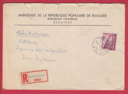 202973 / 1958 - 2 Ft. - AMBASSADE DE LA RÉPUBLIQUE POPULAIRE DE BULGARIE - REPRESENTANT COMMERCIAL BUDAPEST  Hungary - Briefe U. Dokumente