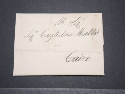 EGYPTE - Rare Lettre D´Alexandrie Pour Le Conseiller Du Consul Britannique Au Caire - Portage Privé - Janv 1846 - P16852 - Voorfilatelie