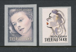 Sweden 2015 Facit # 3081-3082a. Ingrid Bergman. Set Of 2 Single Coils (Type 1 And Type 2). MNH (**) - Ungebraucht