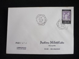 Cachet Hexagonal Paris 47A Rue St Augustin 15/03/1976 - Manual Postmarks
