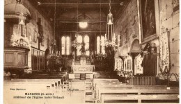 CPSM 94 MANDRES INTERIEUR DE L EGLISE SAINT THIBAULT  1942 - Mandres Les Roses