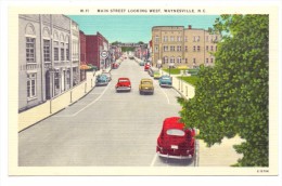 USA - NORTH CAROLINA - WAYNESVILLE, Main Street Looking West - Winston Salem