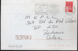 Lettre Football Flamme =o 93 Montreuil Ppal 17-3 1998 "25e Tournoi International De Football.... - Lettres & Documents