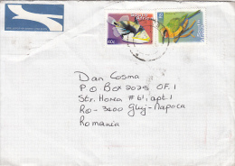 TRIGGERFISH, BEE-EATER, STAMPS ON COVER, 2010, SOUTH AFRICA - Cartas & Documentos