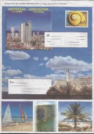 RE)1999 CUBA, PALMS TREES, BEACH, SNAIL, SHELLS, TOURISM, POSTAL STATIONARY, XF - Poste Aérienne