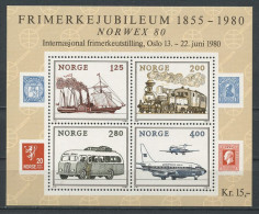 NORVEGE 1980 Bloc N° 4 ** Neuf = MNH Superbe Cote 7,50 € Norwex Oslo Bateaux Trains Autobus Avions Locomotive Transports - Hojas Bloque