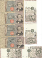 ITALIEN - 8 Banknoten, Gute Zustand, 2 Scan - Other & Unclassified
