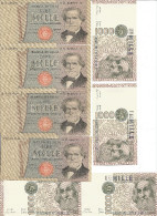 ITALIEN - 8 Banknoten, Gute Zustand, 2 Scan - Altri & Non Classificati