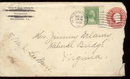 1933 Envelope Scott ? Cancelled RICHMOND - 1921-40