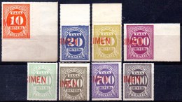 BRAZIL / BRASIL 1890. The Complete Set Of 8 Values Of Postage Due SPECIMEN, Mint NH - Portomarken