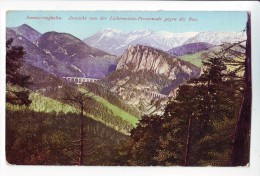 SEMMERINGBAHN AUSSICHT VON DER LICHTENSTEIN-PROMENADE GEGEN DIE RAX 1913    STR1/348 - Semmering