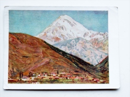 Postal Stationery Card From Ussr Sent From Georgia Tbilisi Mountains Berg To Latvia - Georgia