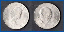 GREAT BRITAIN 1965  CHURCHILL CROWN  5 SHILLINGS  FINE CONDITION PLEASE SEE SCANS - L. 1 Crown