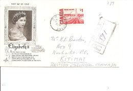 Canada ( Lettre Recommandée De 1967 De Kitimat  Vers L'intérieur à Voir) - Cartas & Documentos