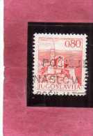 JUGOSLAVIA YUGOSLAVIA 1972 VIEW OF KRK 80p Church, Piran 1972  VEDUTA USATO USED OBLITERE´ - Used Stamps