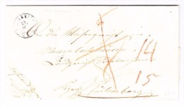 Heimat SG SCHMERIKON 10.9.1845 Brief Nach Württenberg - Storia Postale
