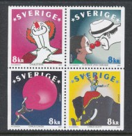 Sweden 2002 Facit # 2310-2313. Europe 2002 - Circus, MNH (**) - Unused Stamps