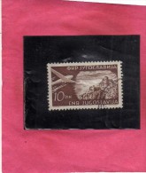 JUGOSLAVIA YUGOSLAVIA 1951 AIR MAIL POSTA AEREA 10d 10 D Ohrid USATO USED OBLITERE´ - Posta Aerea