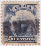 1905-90 CUBA REPUBLICA. 1905. Ed.178. 5c BARCO SHIP. MATANZAS LINE CANCEL. - Usati