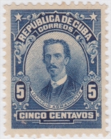 1911-80 CUBA REPUBLICA. 1911. Ed.192. 5c. PATRIOTAS. IGNACIO AGRAMONTE. NO GUM - Nuovi