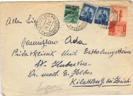 CHAT-L85 - ITALIE N° 488-493-507 Sur Lettre De San Caterina Pour Kilettberg Suisse De 1947 - 1946-47 Corpo Polacco Periode